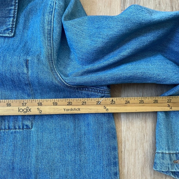 Old Navy Denim Chore Jacket Womens XL Utility Workwear Pockets 90s - Picture 4 of 6